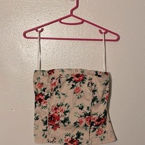 Floral Halter Tube Top (S)